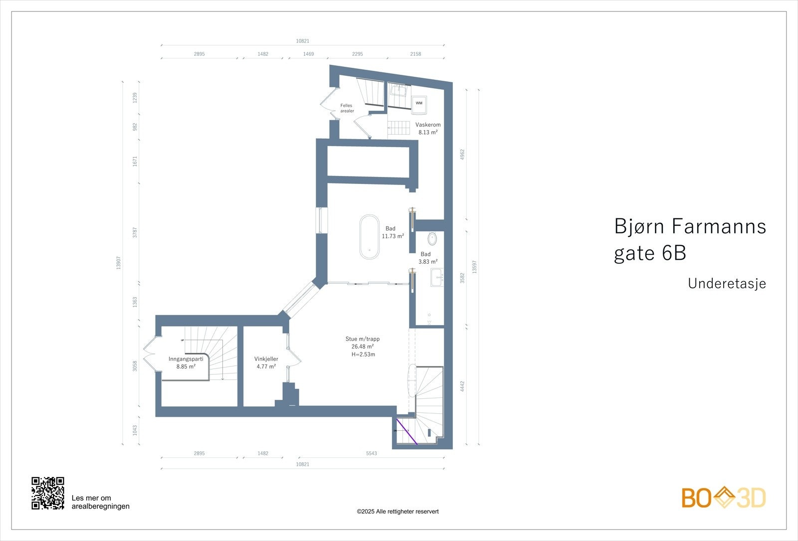 Plantegning underetasje Galleribilde
