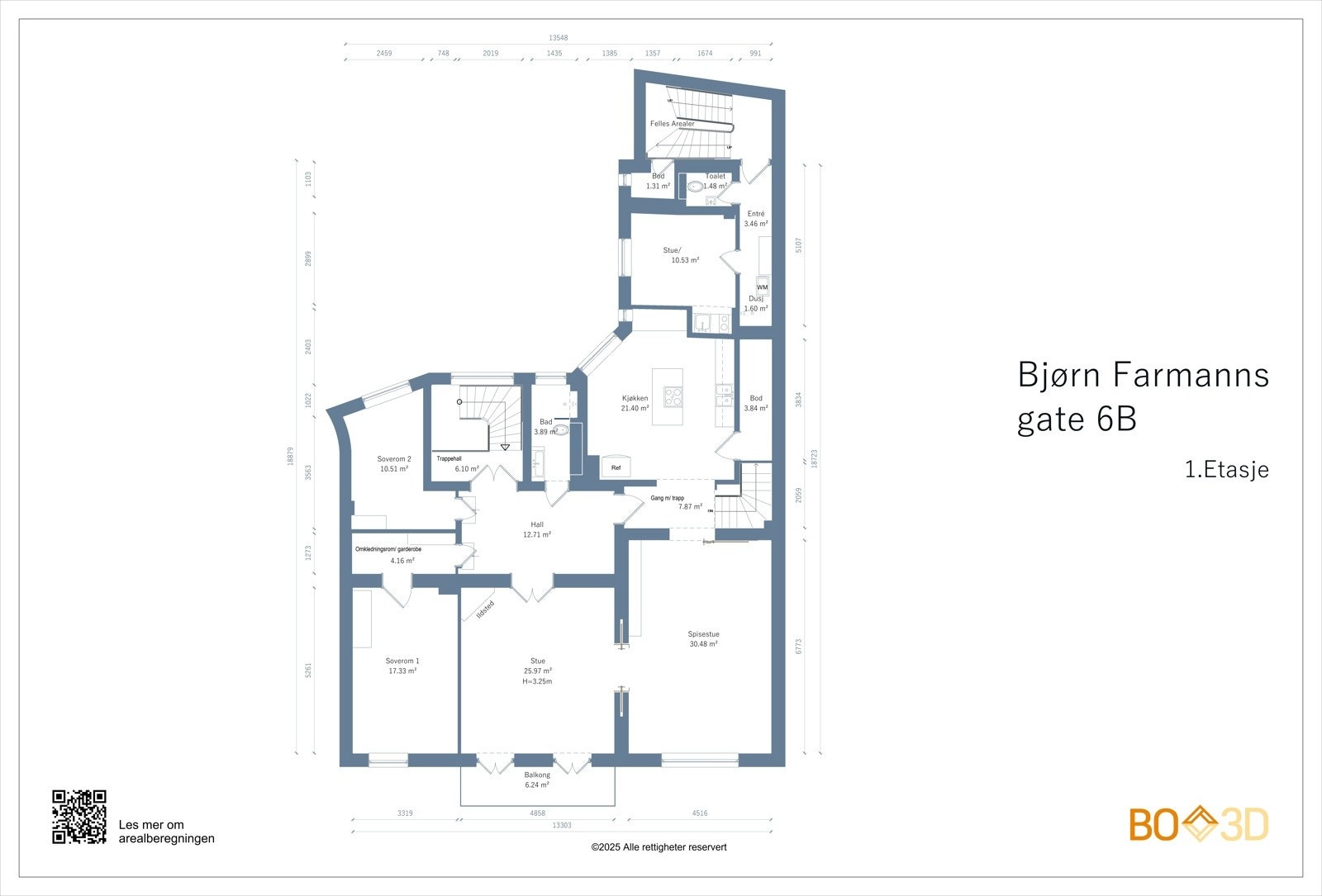 Plantegning 1. etasje Galleribilde