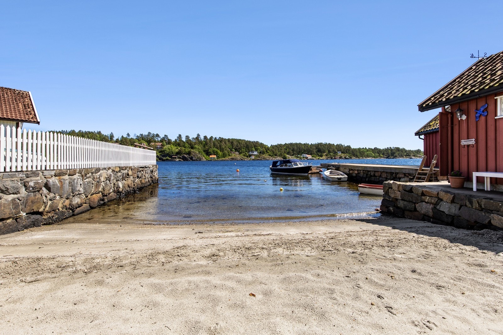 Barnevennlig sandstrand Galleribilde