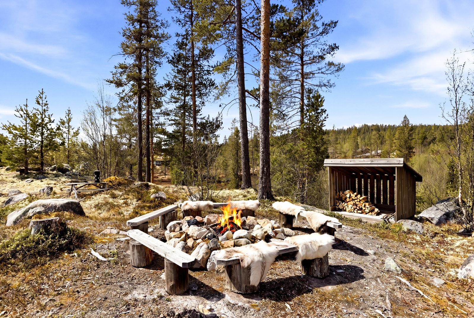 Trivelig bålplass Galleribilde