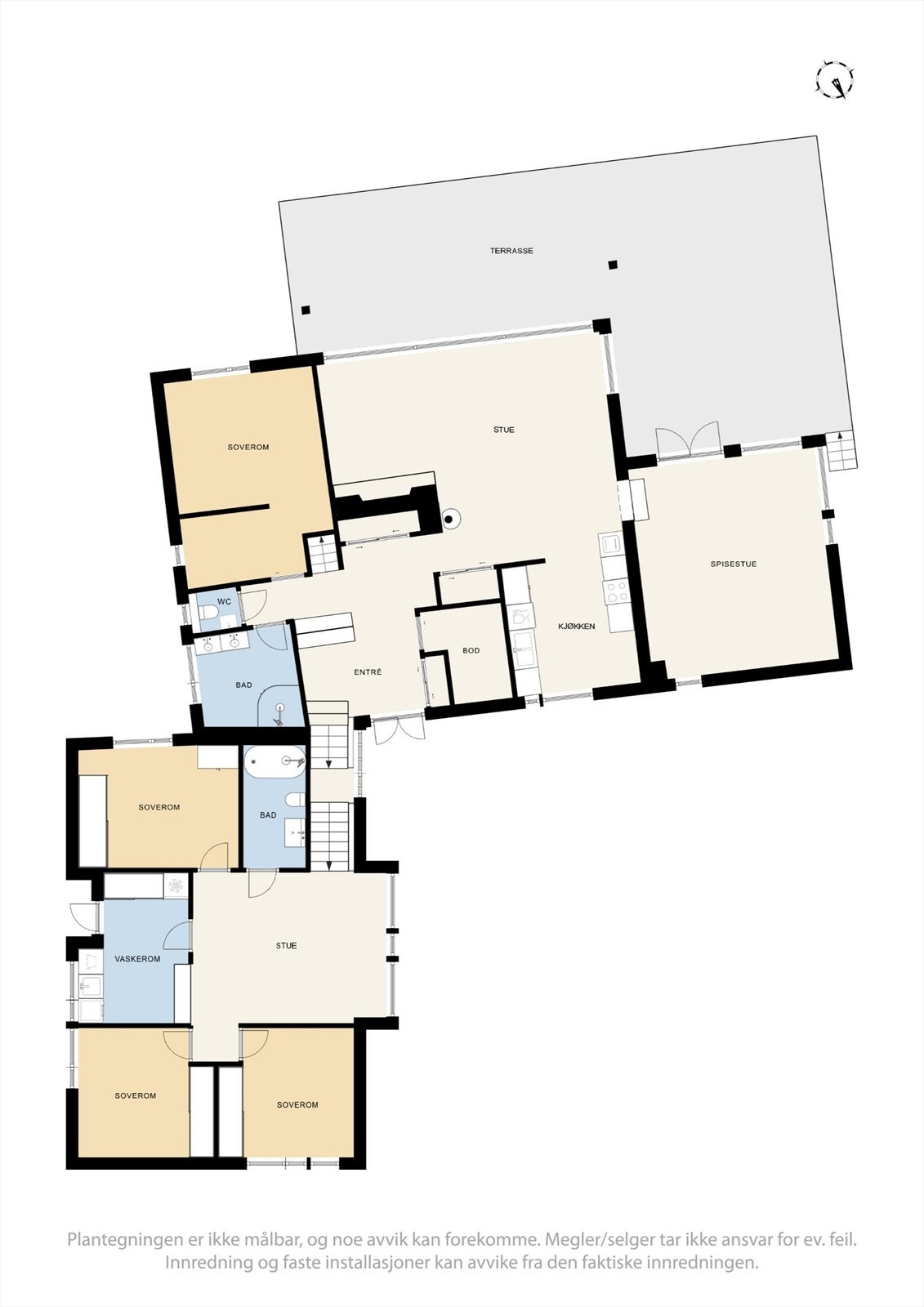 Plantegning nivå 1 og 1,5 Galleribilde