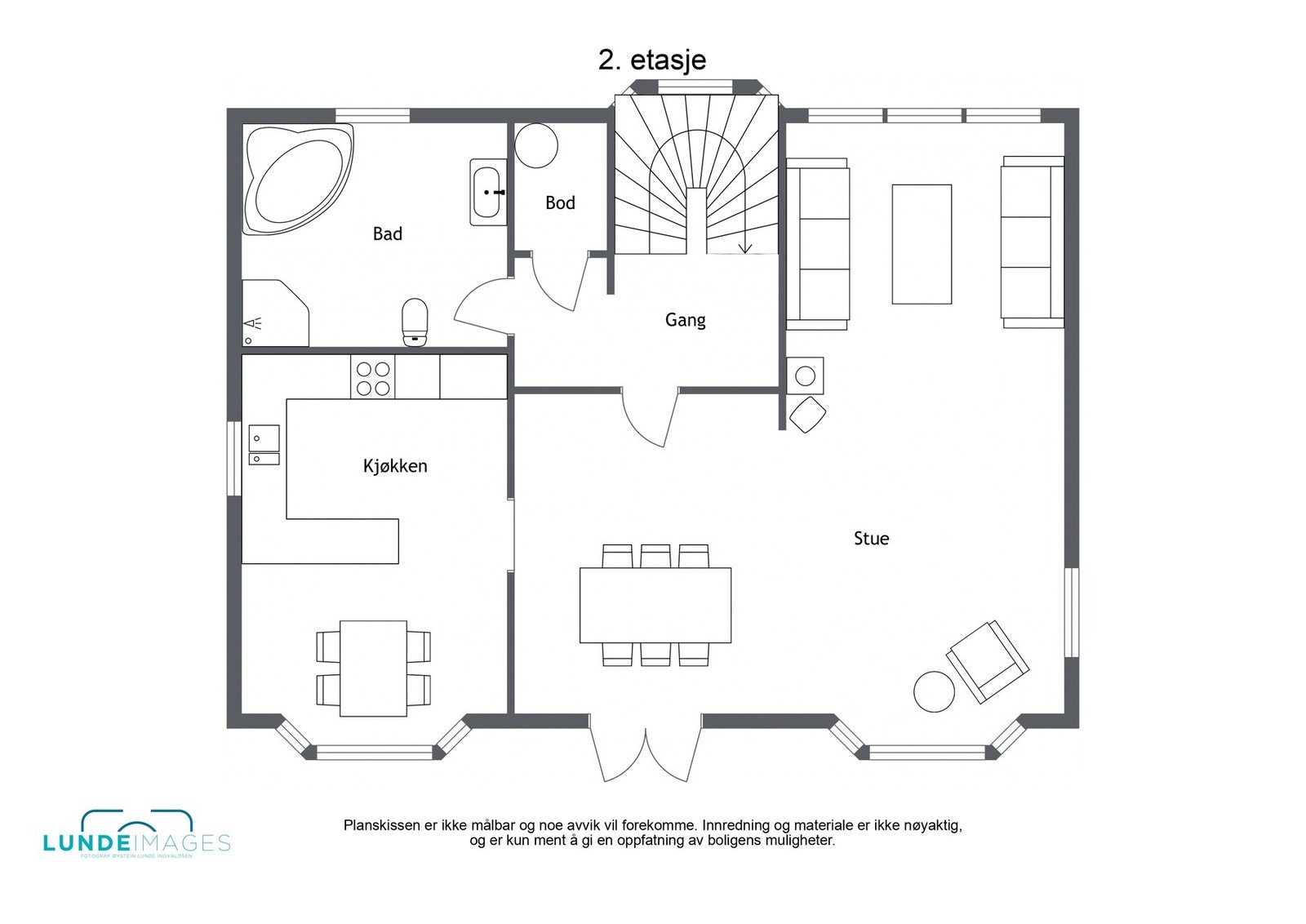 Planskisse 2.etasje Galleribilde