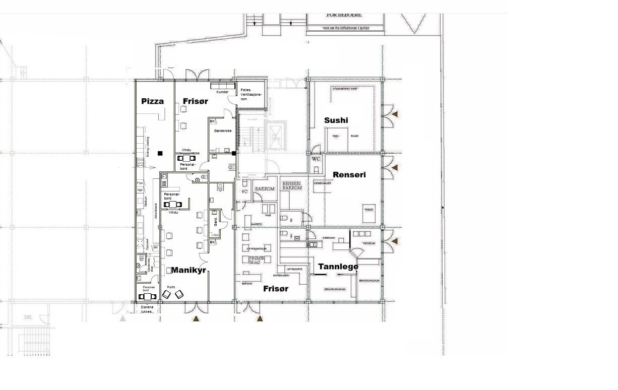 Planskisse Galleribilde
