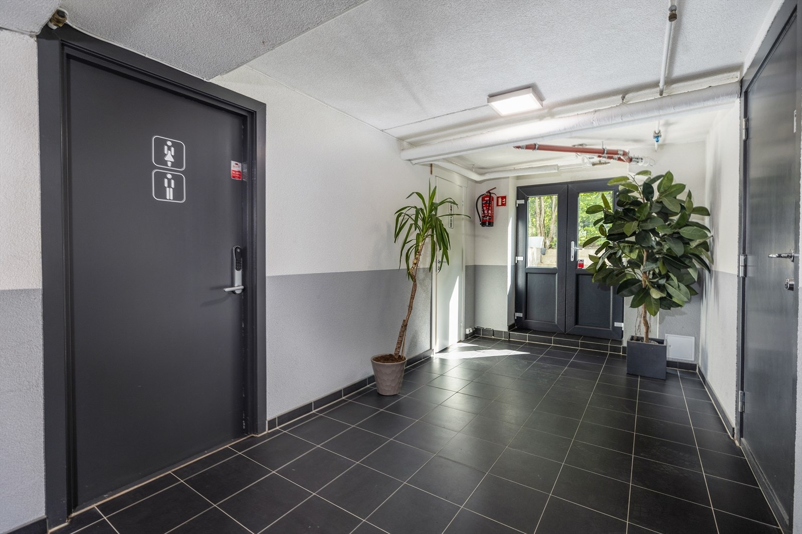 Separat bad med dusj og wc i underetasje. Galleribilde