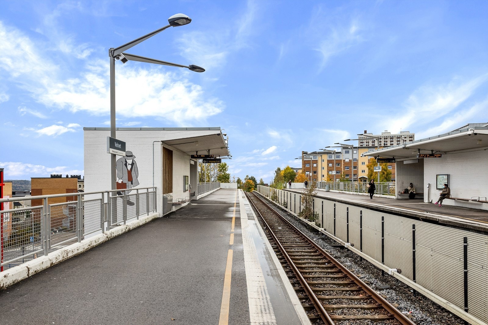 T-bane stopp på Veitvet Senter Galleribilde