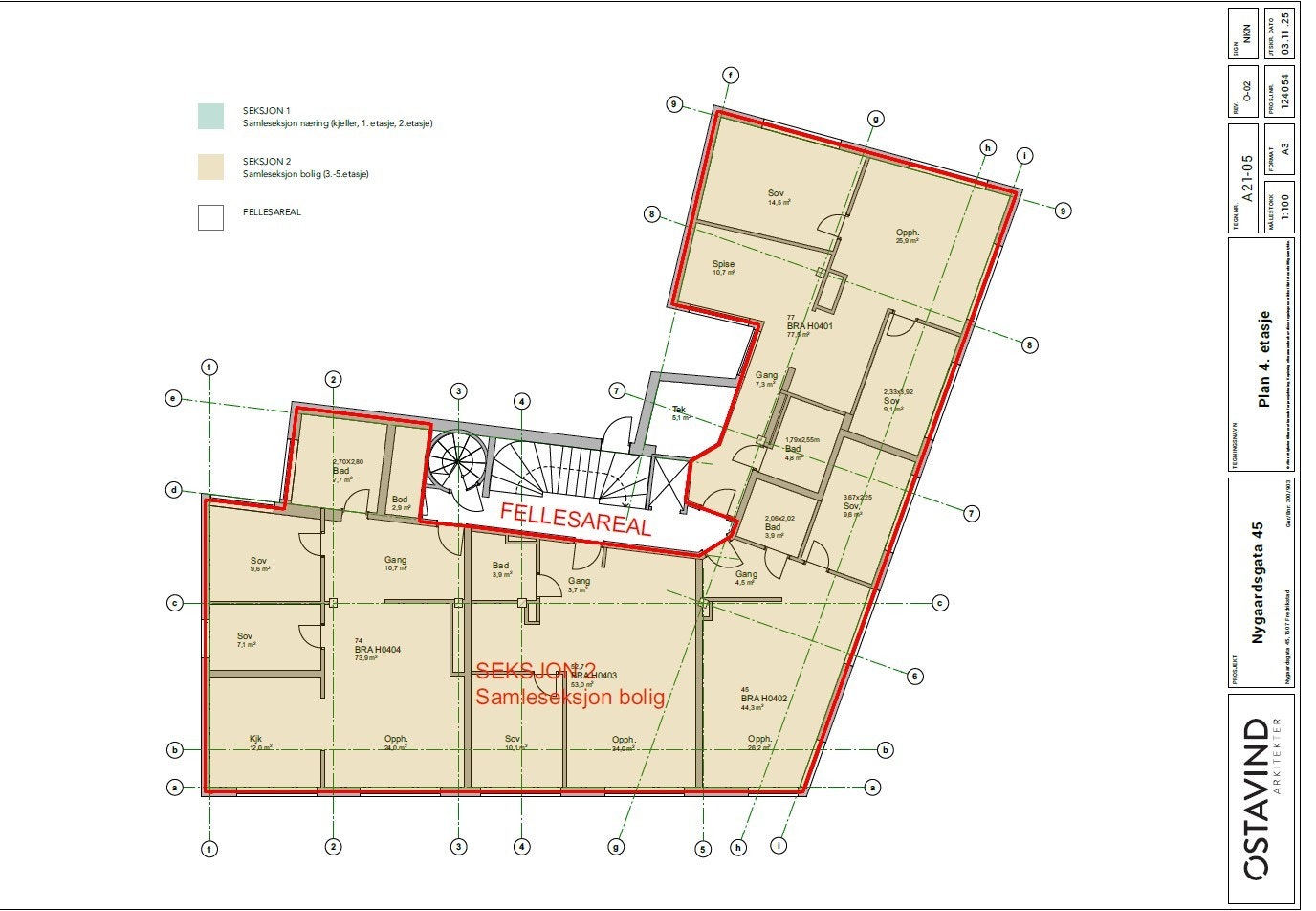 4. etasje - samleseksjon bolig Galleribilde