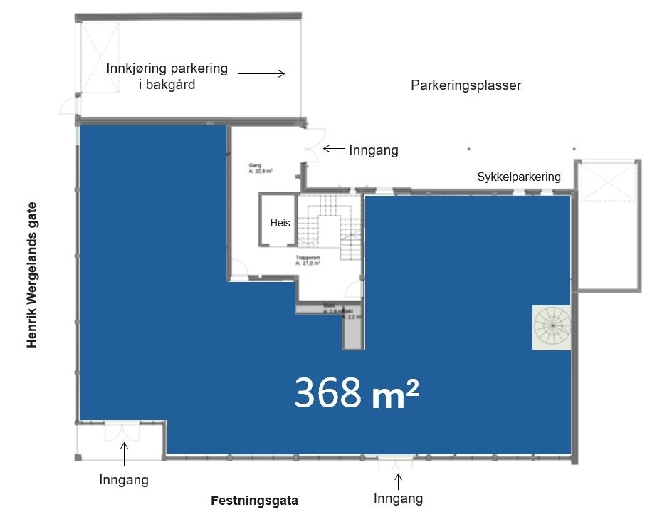 Sammenslått areal 1 etg. Galleribilde