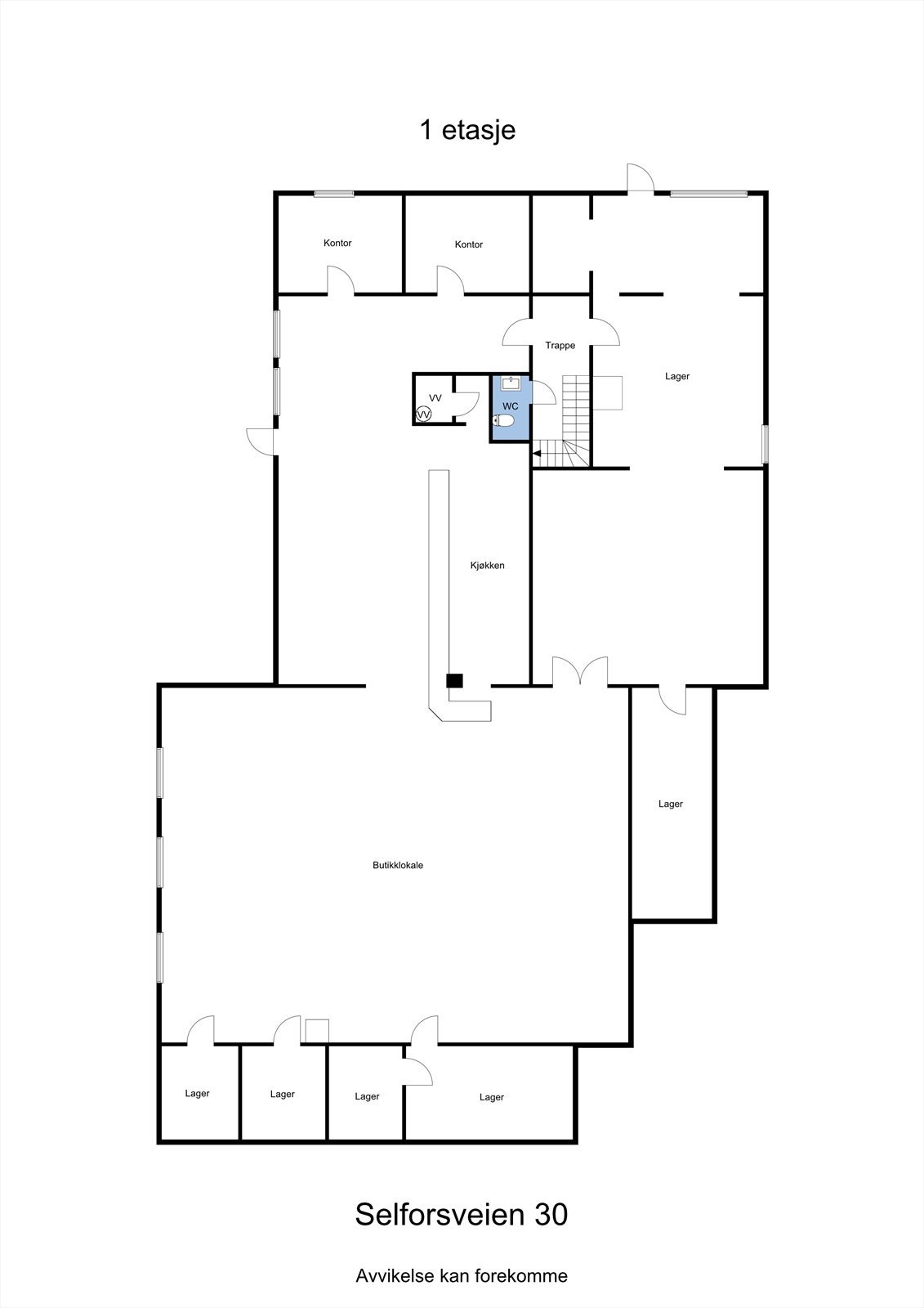 Planskisse 1. etasje Galleribilde