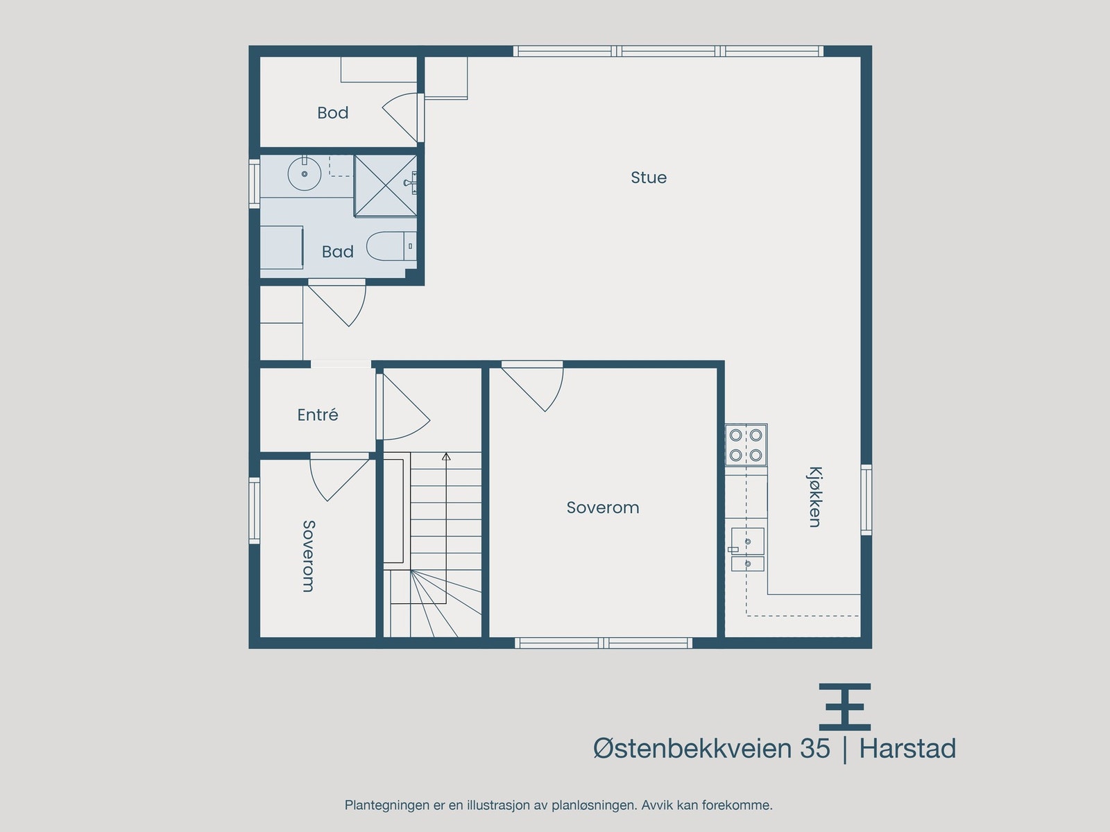 Plantegning leilighet Galleribilde