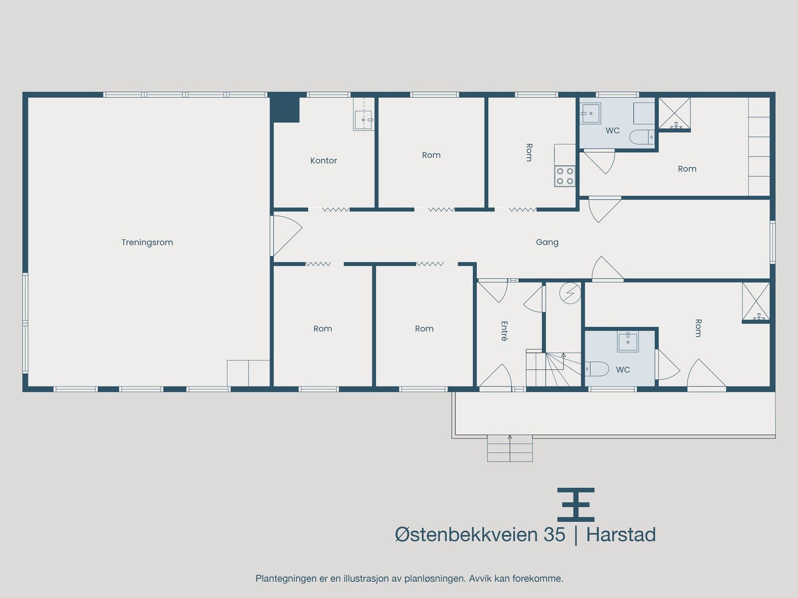 Plantegning næringslokale Galleribilde