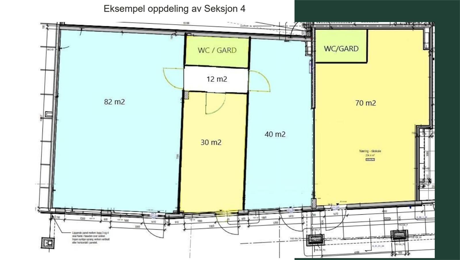 Planskisse eksempel seksjon 4 Galleribilde