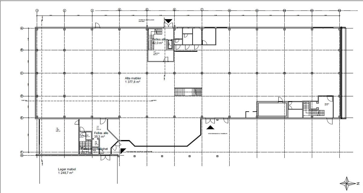 Plantegning 1. etg. Galleribilde