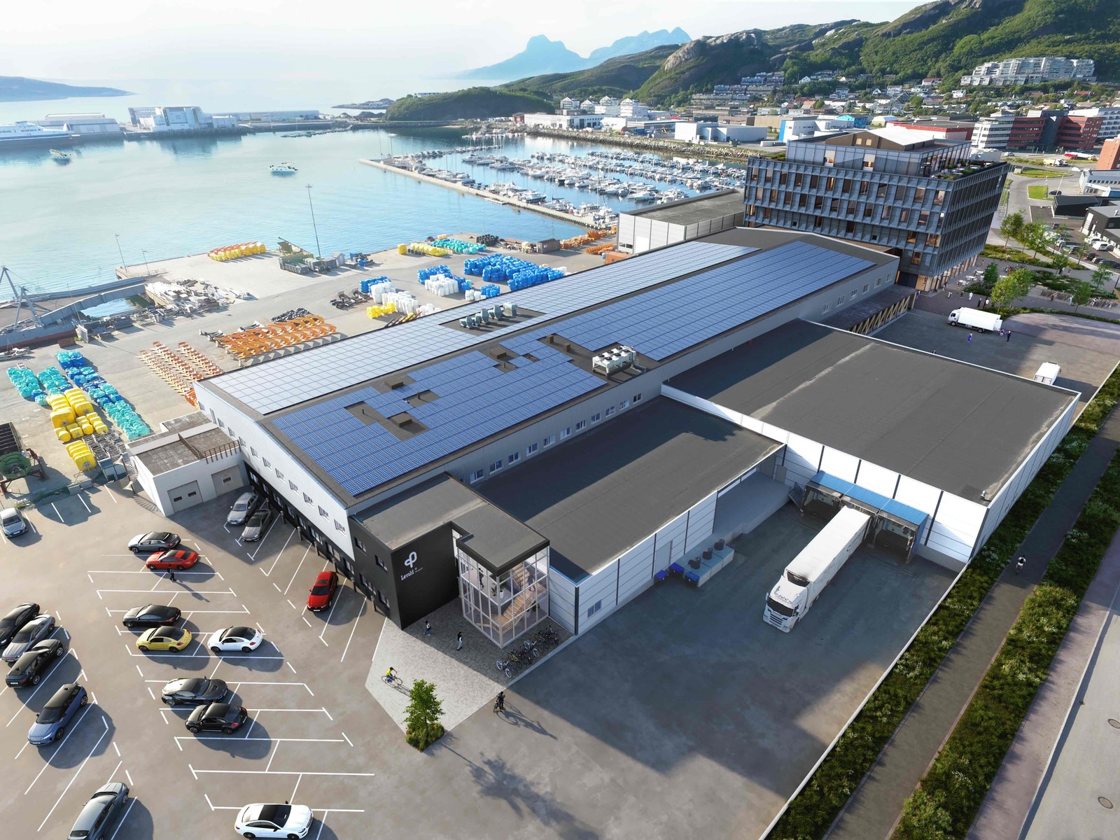 Løvold Havpark inngang Sør og Strandsona. Galleribilde