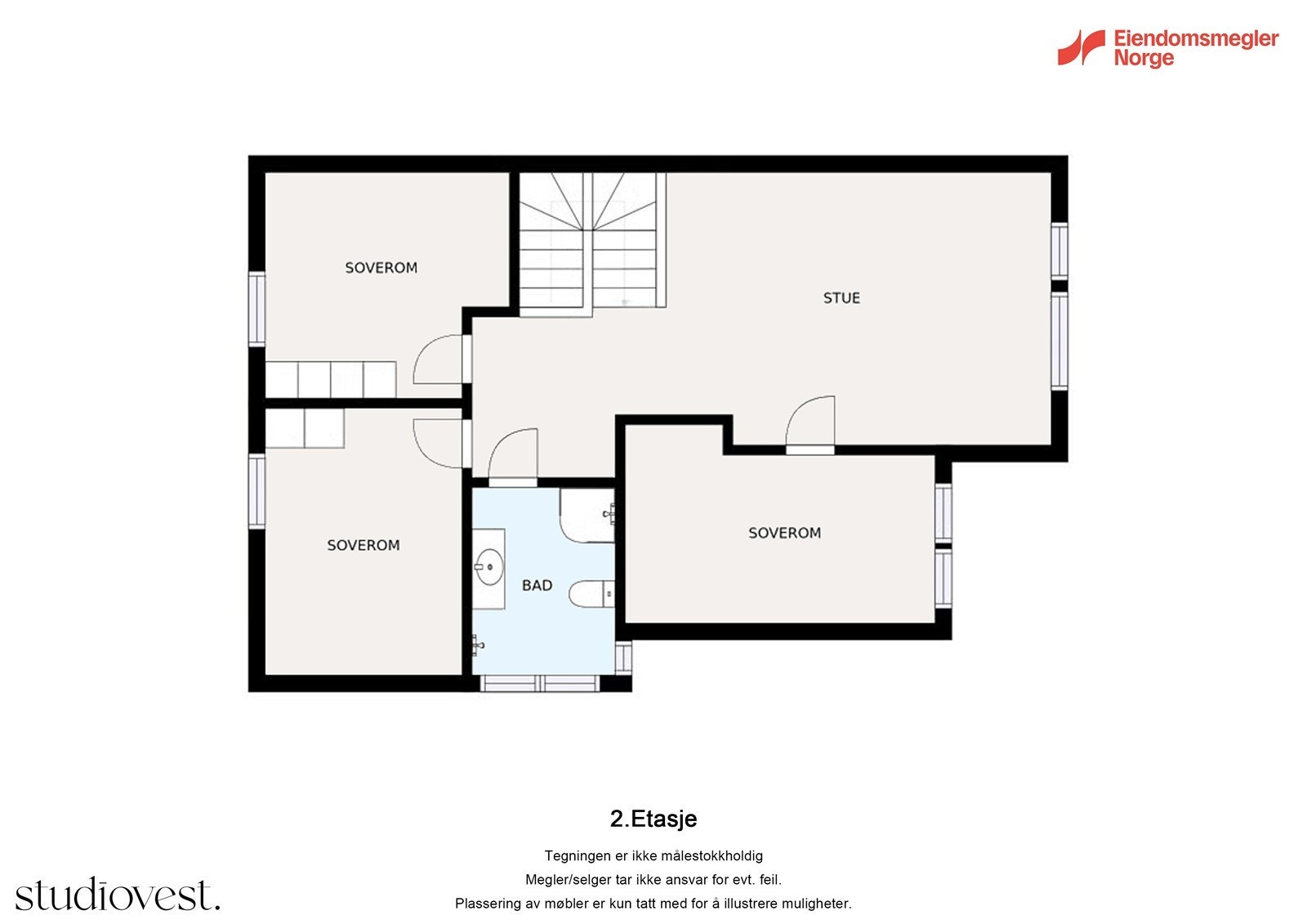 Plantegning 3. etasje Galleribilde
