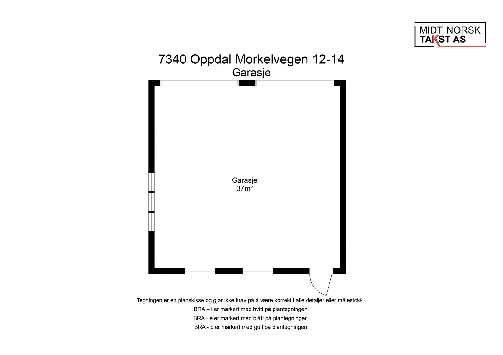 Planskisse garasje Galleribilde