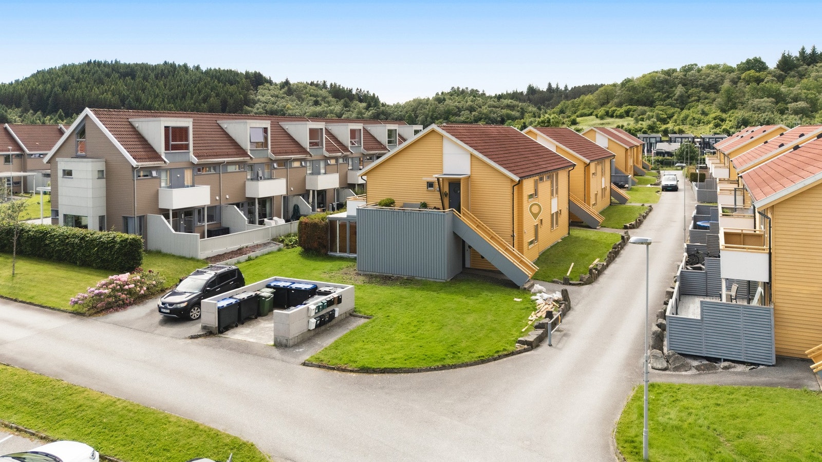 Leiligheten ligger fint til ved Alf Skares gate. Galleribilde