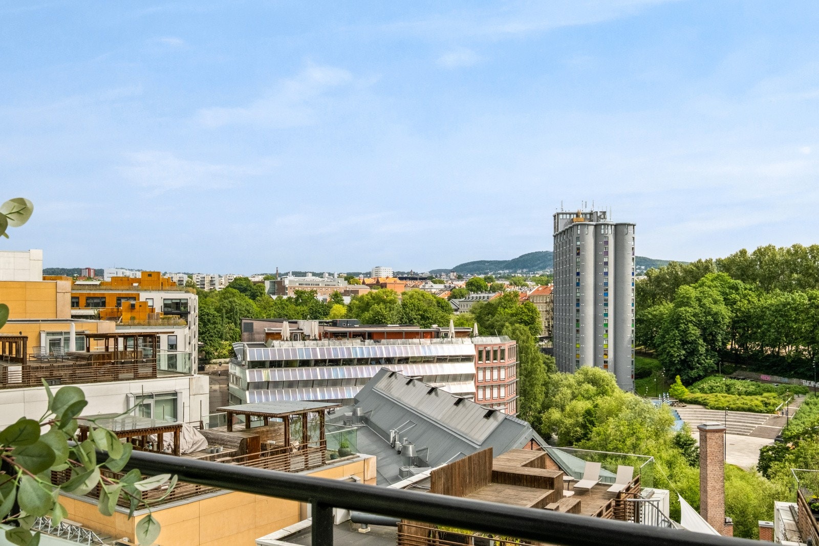Her har du lite innsyn, og idyllisk utsikt over Nedre Foss Gård og Grünerhagen. Galleribilde