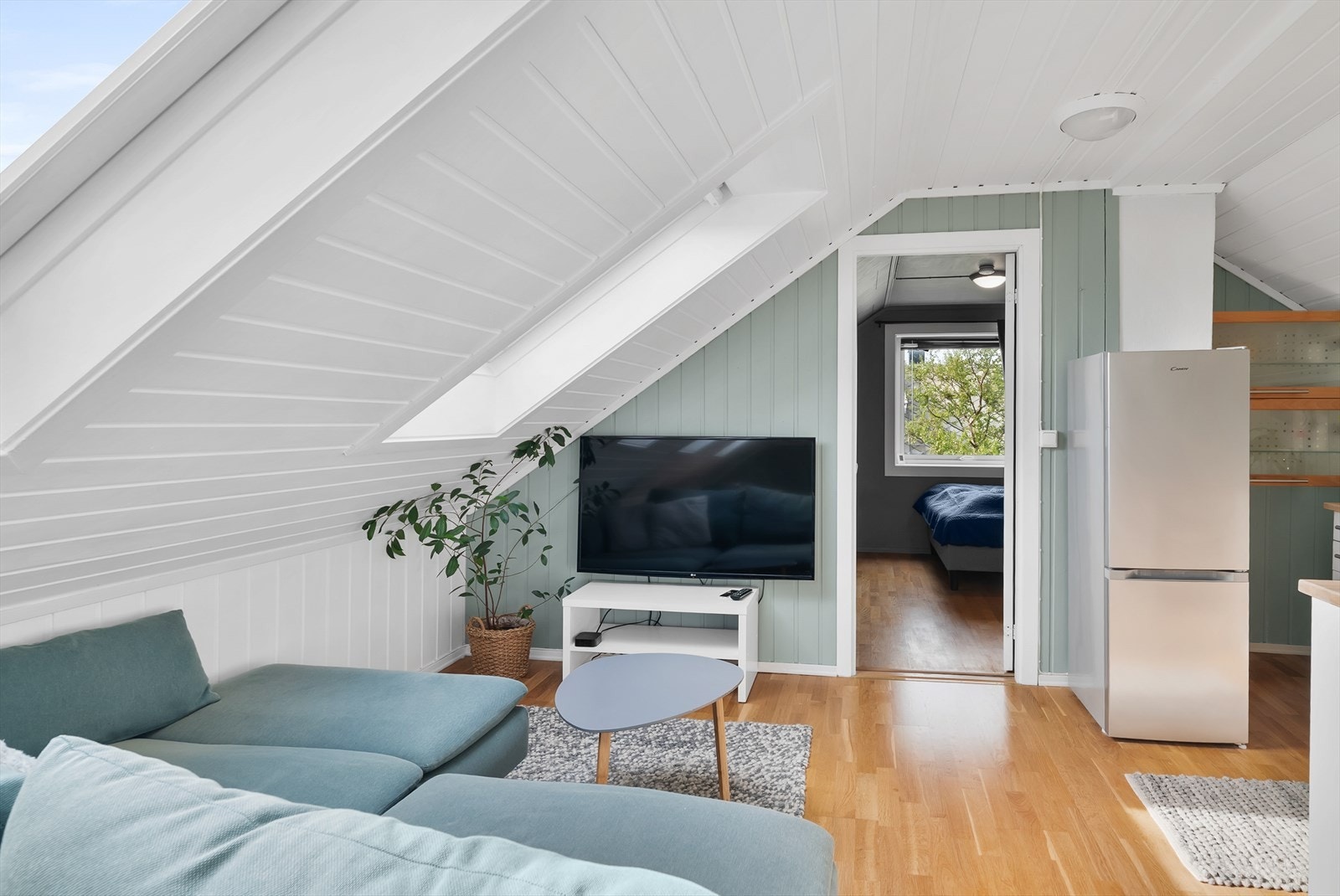 Leiligheten har ett soverom. Galleribilde