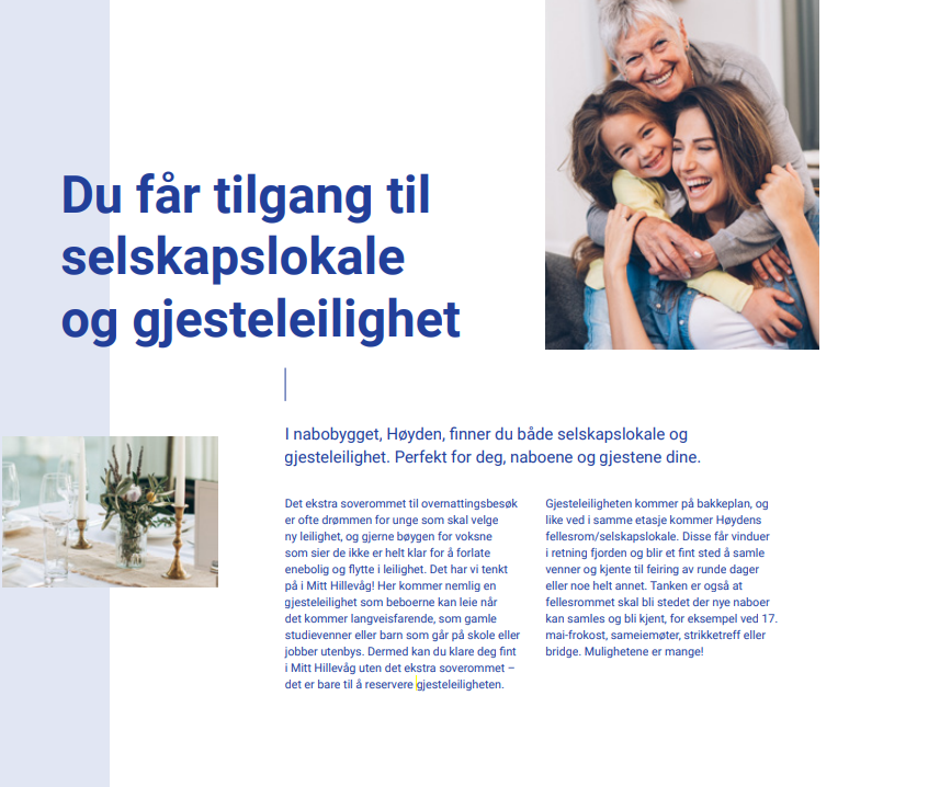 Felles selskapslokale og gjesteleilighet. Galleribilde