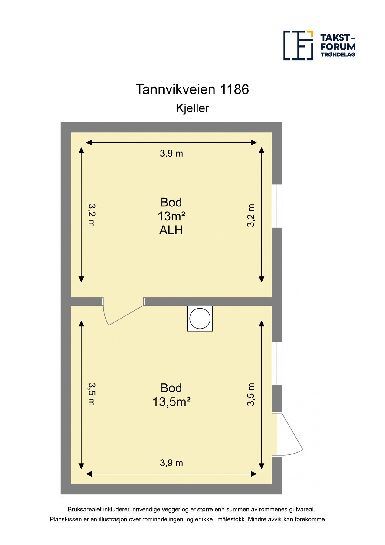 Planskisse kjeller Galleribilde