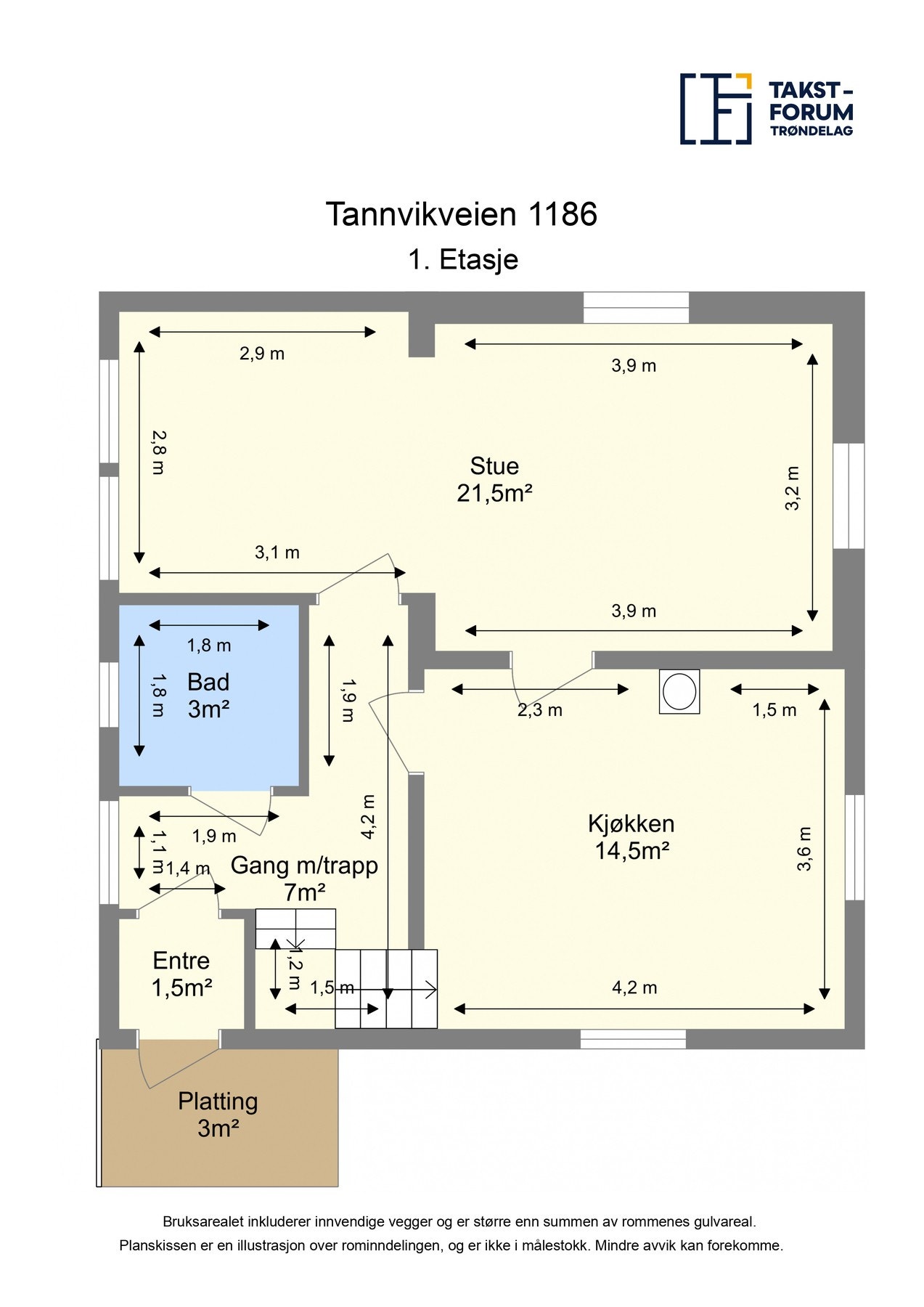 Planskisse 1. etasje Galleribilde