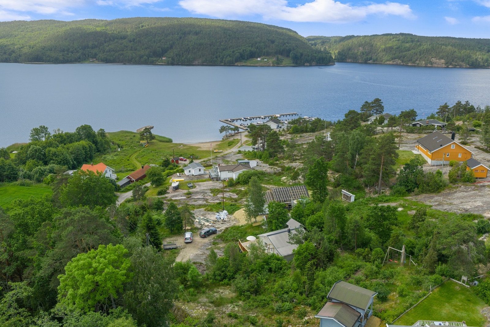 Drone foto over området Galleribilde