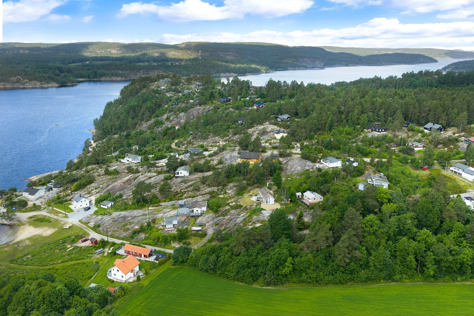 Drone foto over området Galleribilde