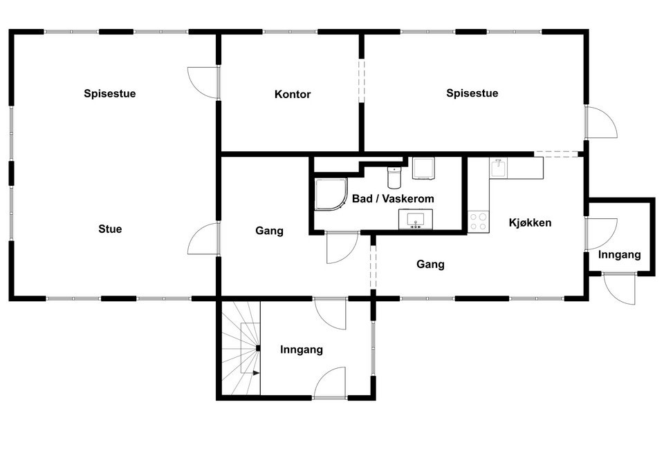 Plantegning hovedetasjen Galleribilde