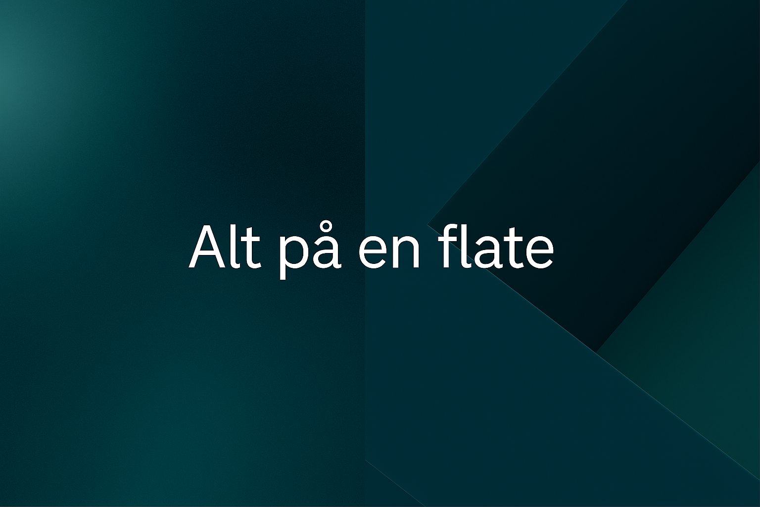Alt på en flate Galleribilde