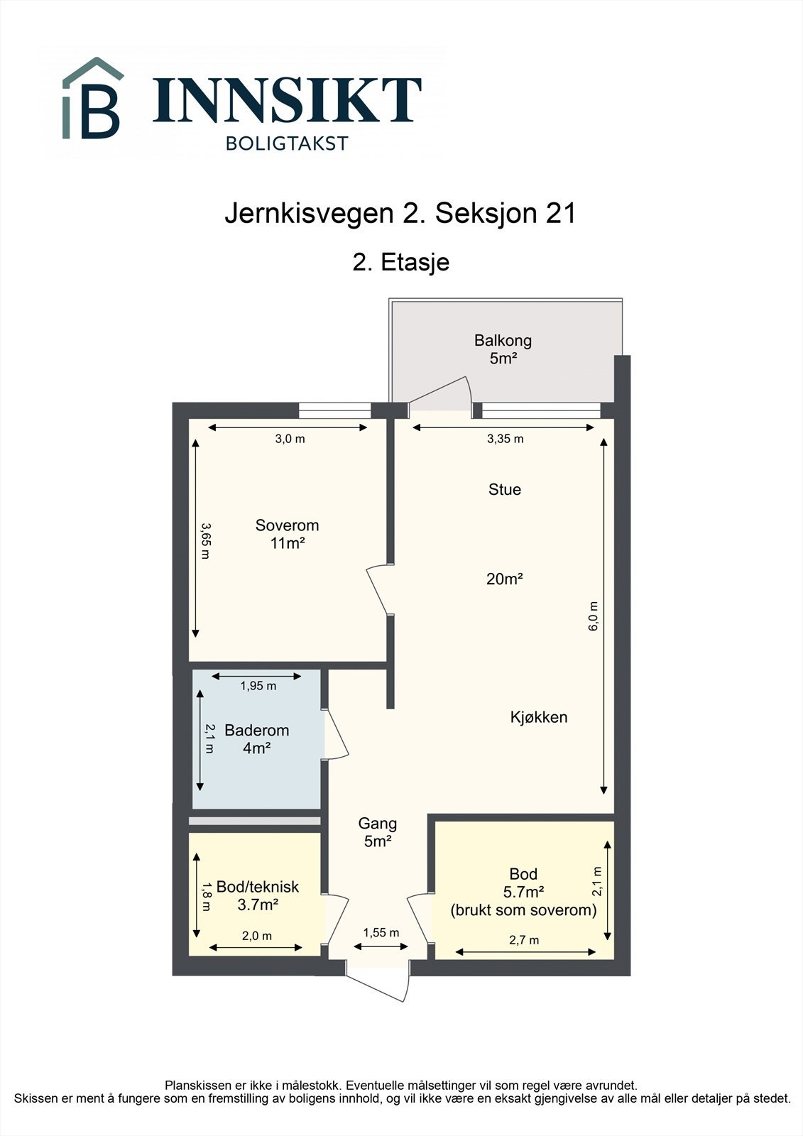 plantegn fra takstmann Galleribilde