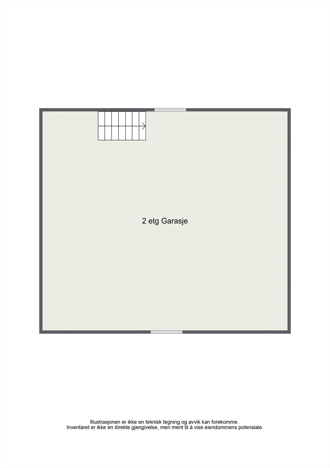 Garasje m/loft - 2. etasje. Galleribilde