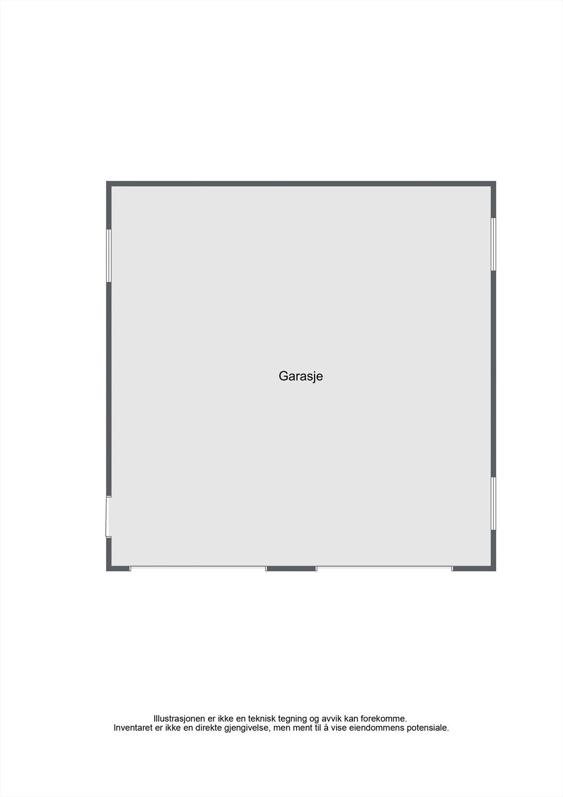 Garasje m/loft - 1. etasje. Galleribilde