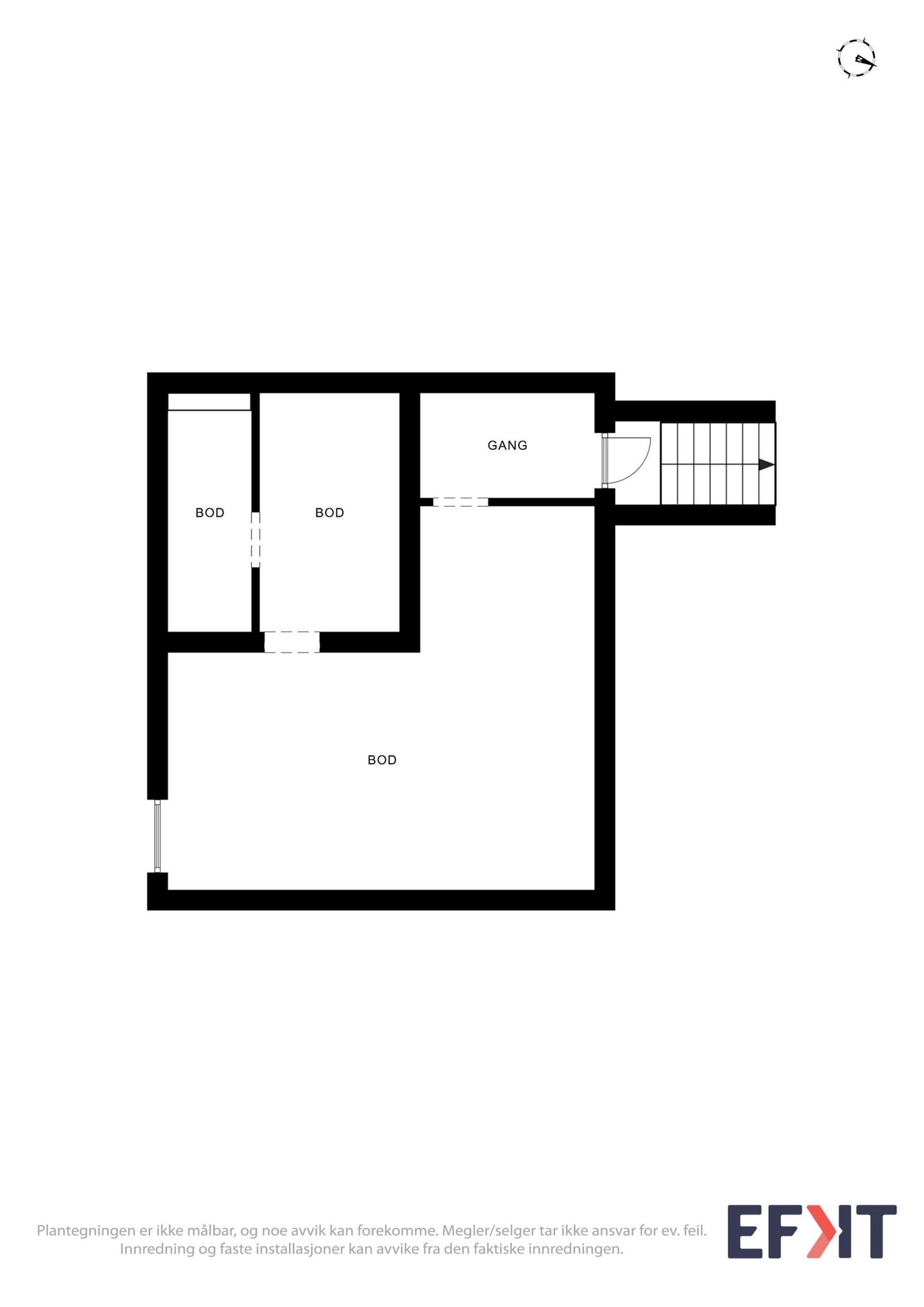 Plantegning hovedhus U.etg Galleribilde