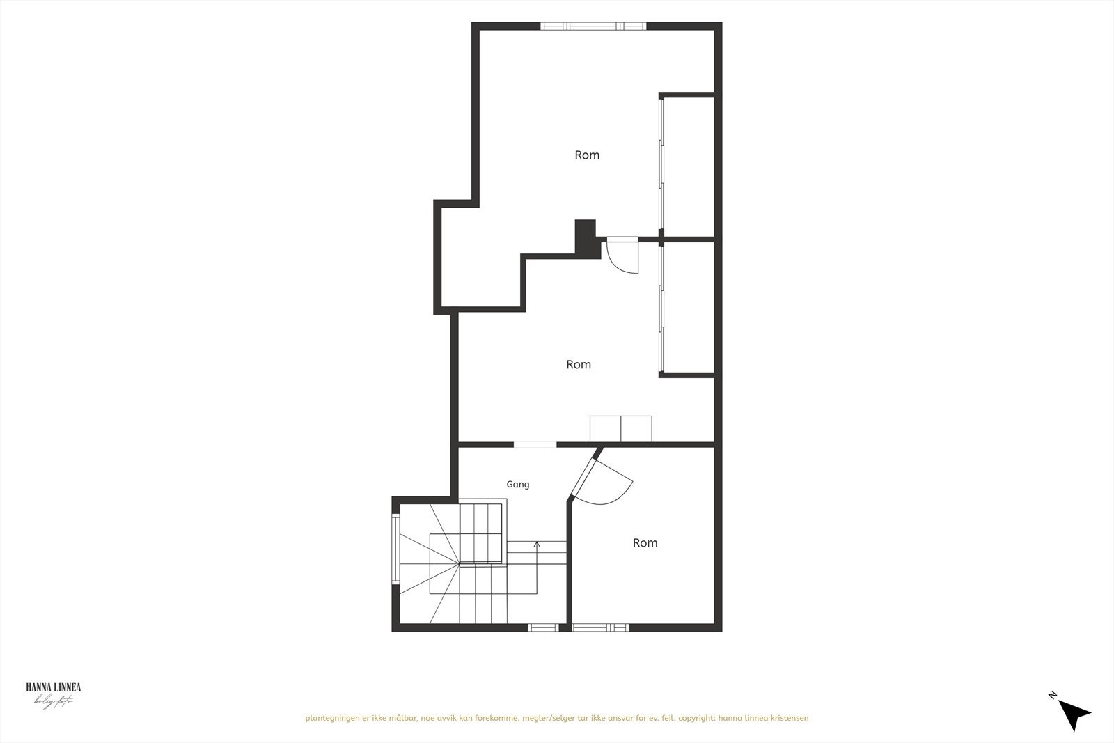 Plantegning loftsetasje Galleribilde