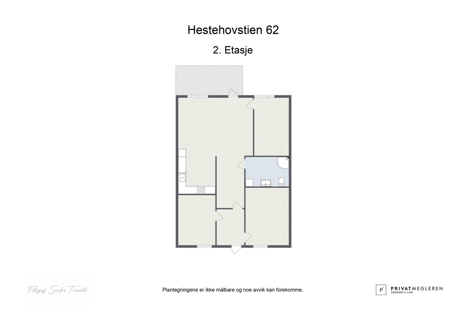 Plantegning av leiligheten - laget av fotograf Galleribilde