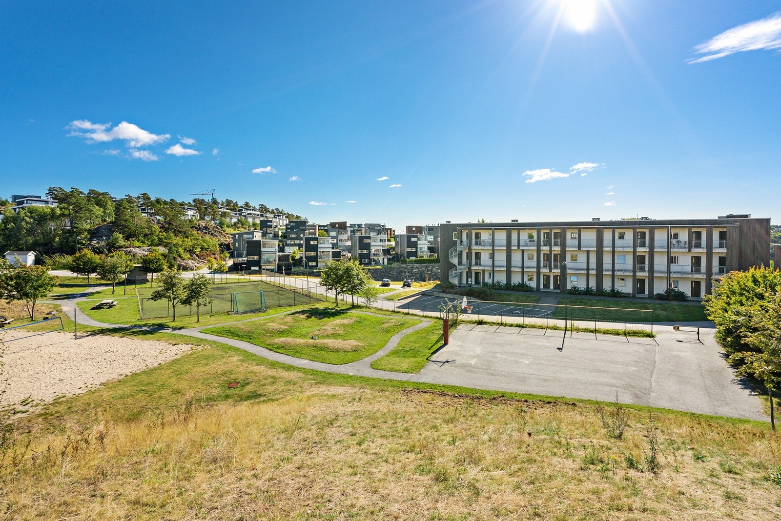 Flotte fellesområde for området til lek og ballspill Galleribilde
