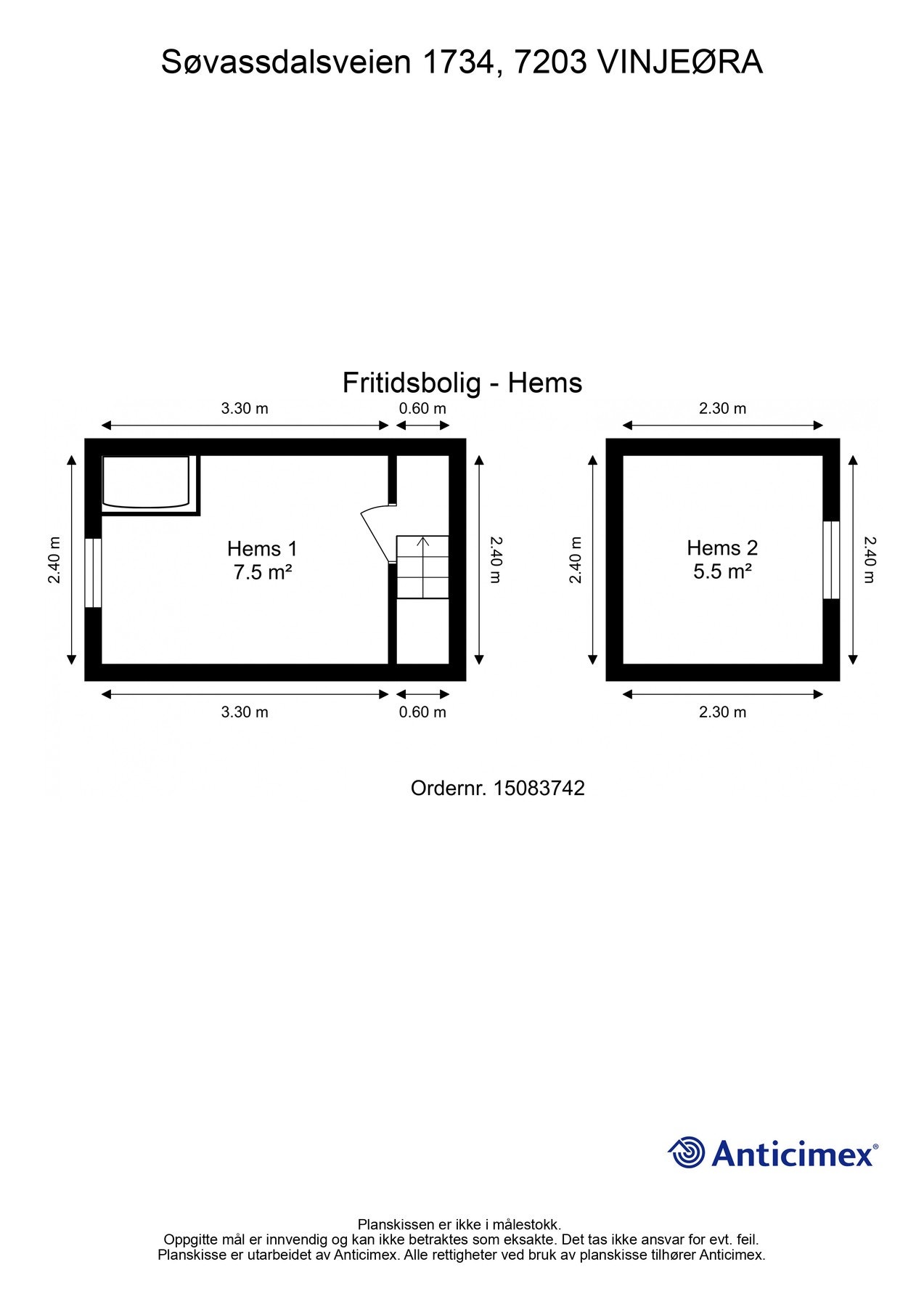 Plantegning hems. Galleribilde