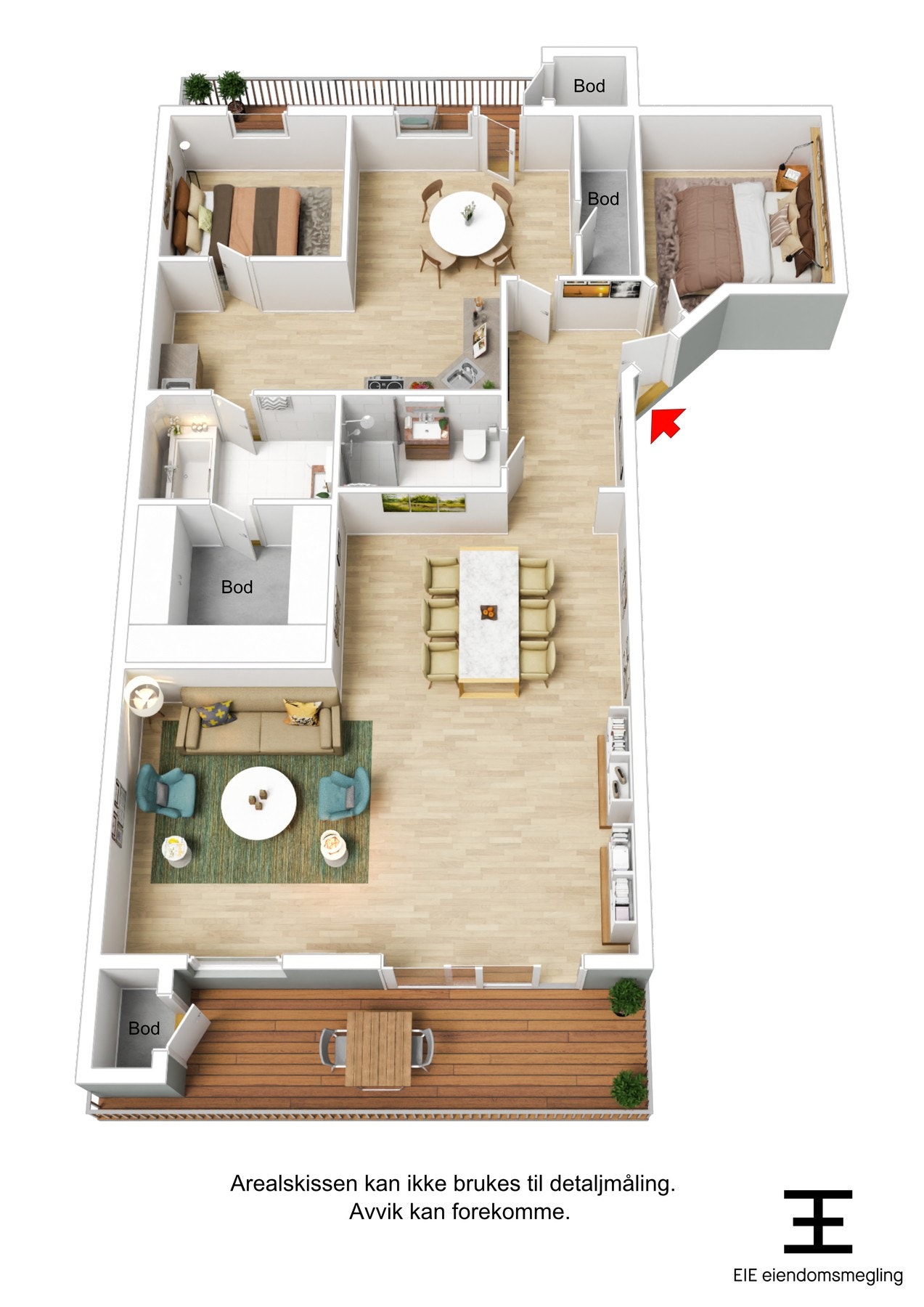 3D-plantegning. Galleribilde