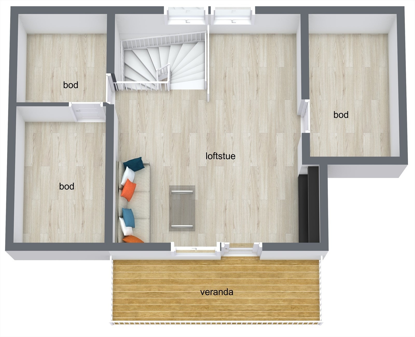Loftsetasje. Galleribilde
