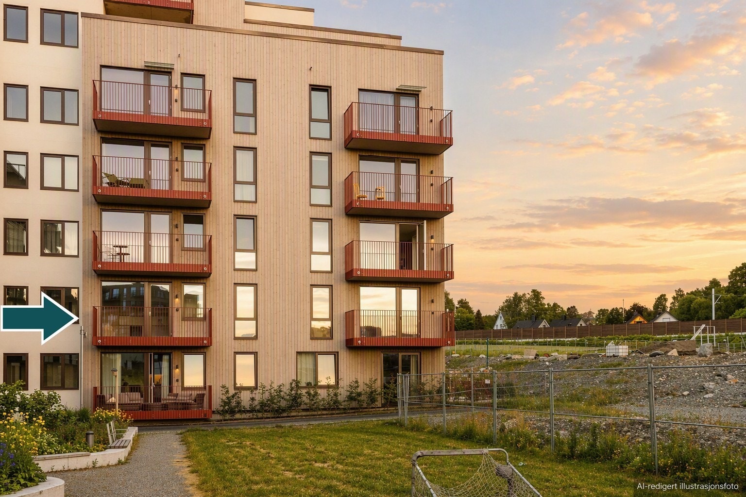 Velkommen til Lilleby - flott nyoppført 3-roms leilighet med god vestvendt beliggenhet Galleribilde