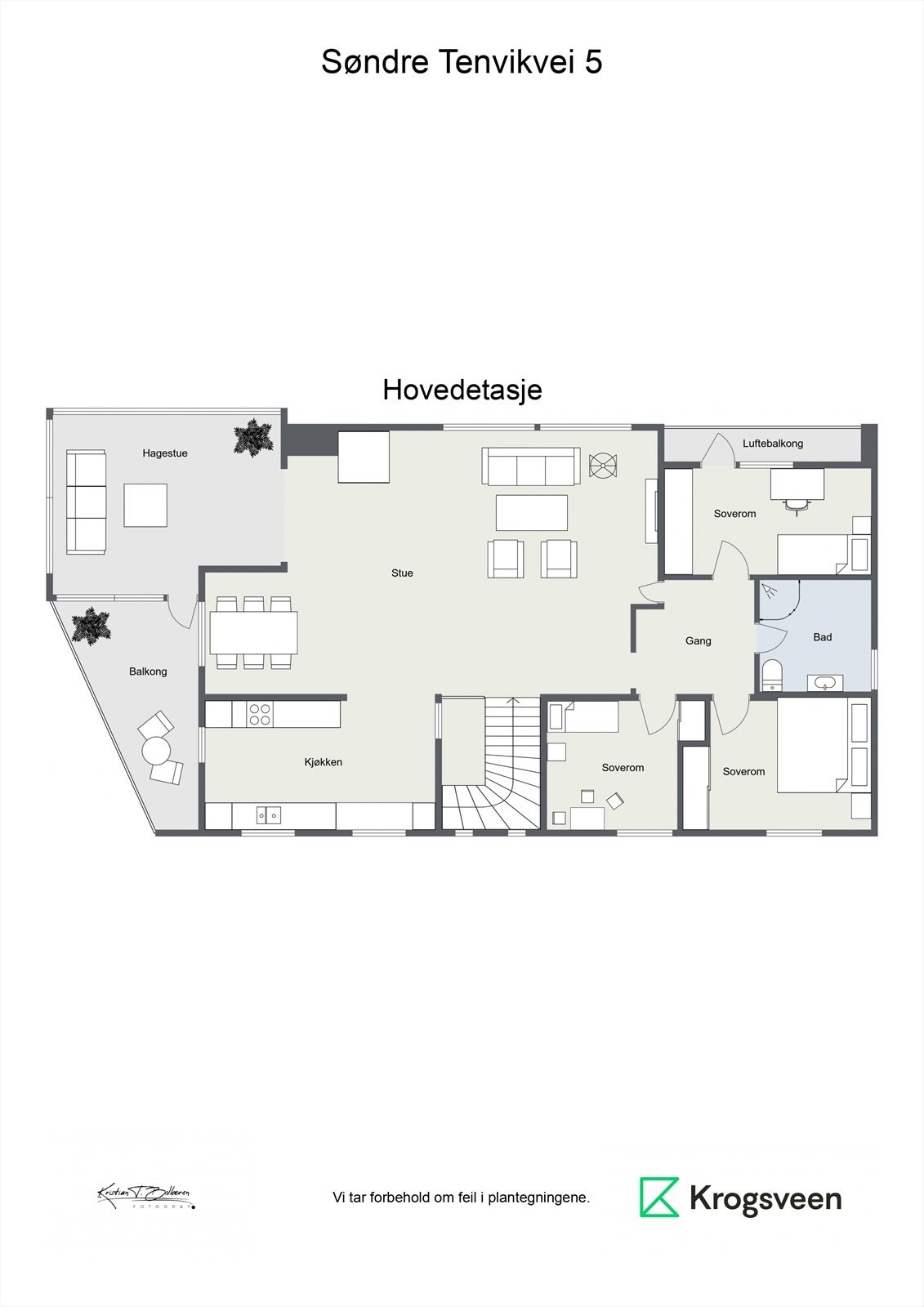 Planskisse hovedetasje. Galleribilde