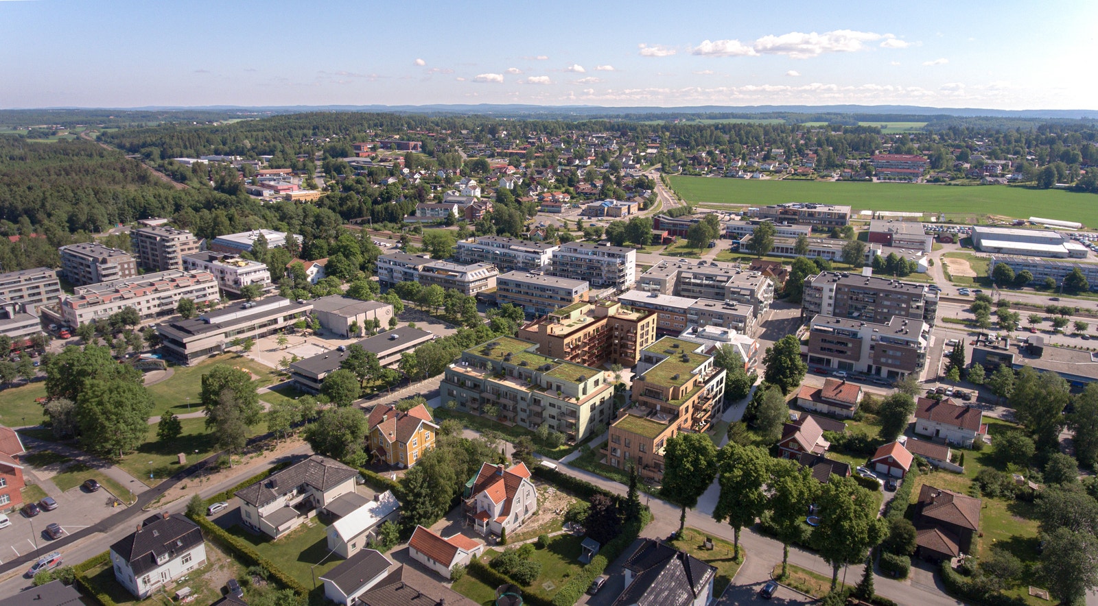 Sentral og midt i Ås sentrum ligger Sentrumshagene Galleribilde