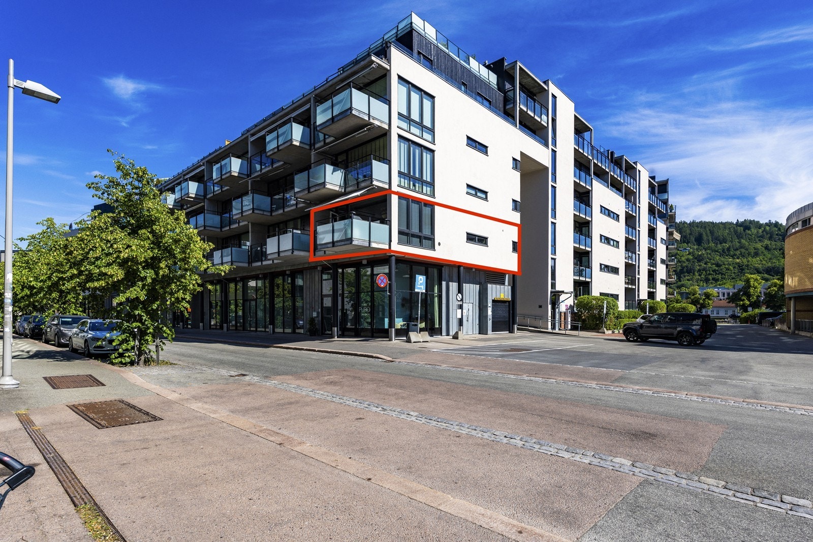 Leilighetens plassering i bygget. Galleribilde