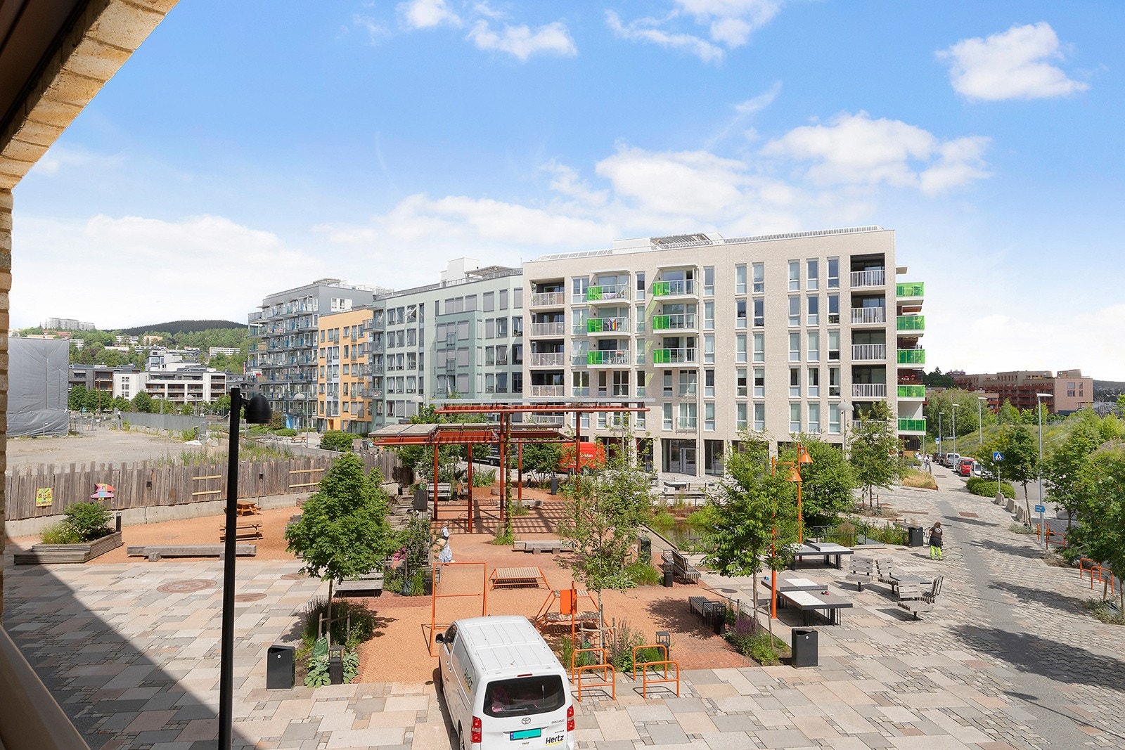 Fin utsikt mot torget. Galleribilde