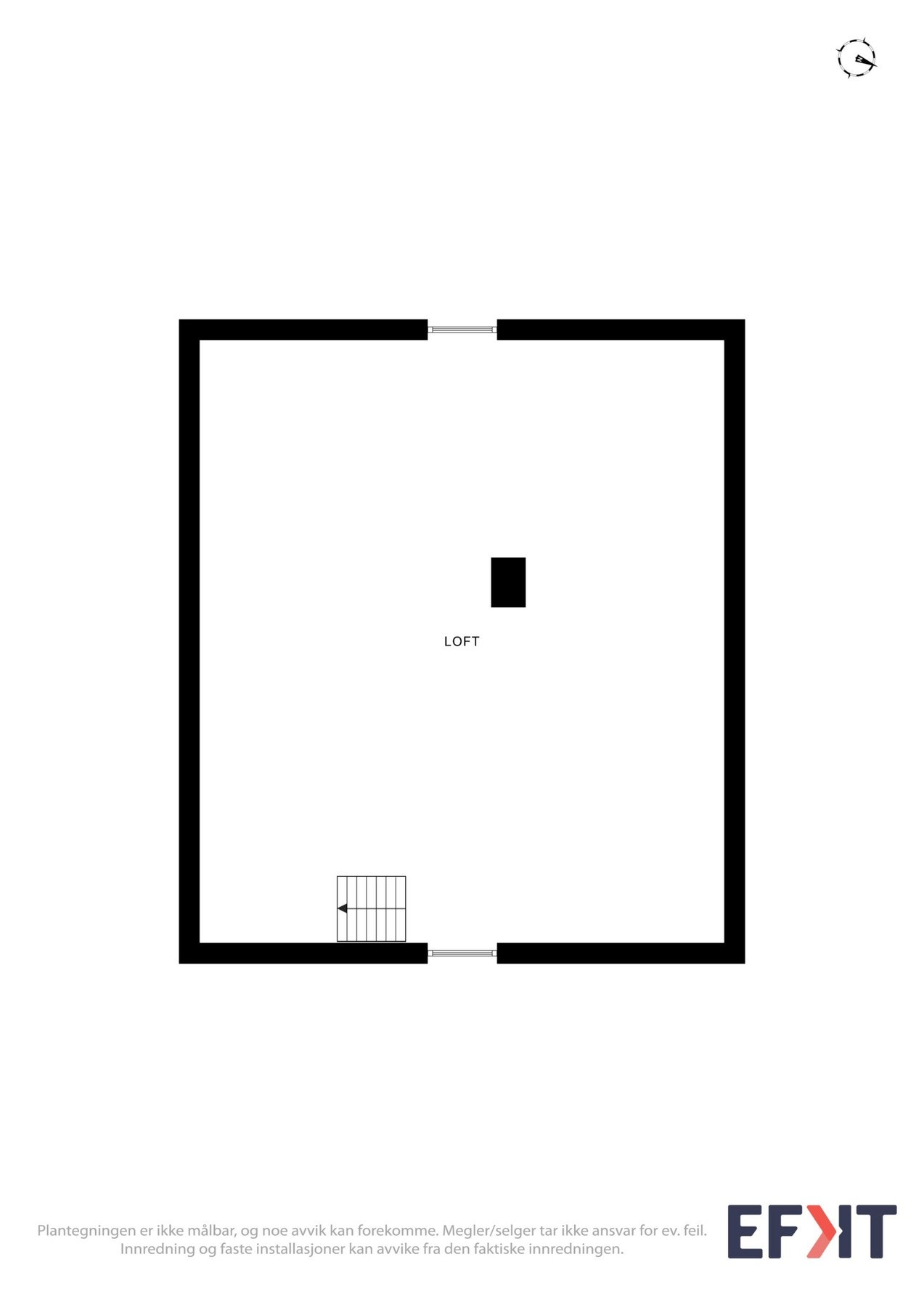 Plantegning loft. Galleribilde