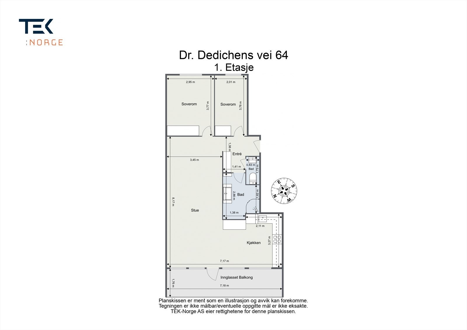 Dr. Dedichens vei 64 -Plantegning Galleribilde