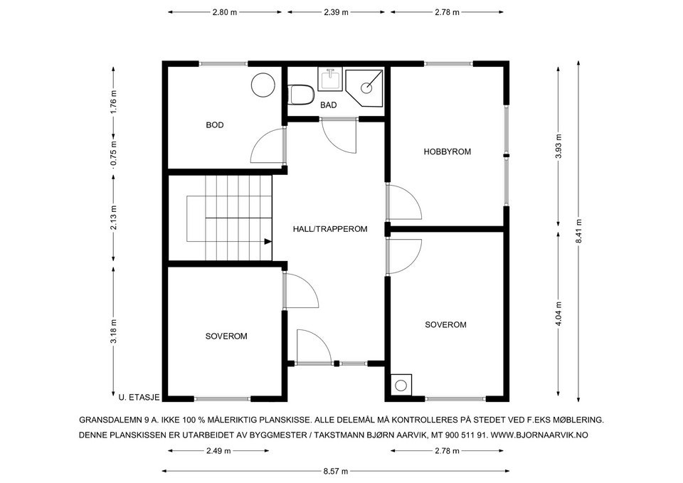 Plantegning underetasje. Galleribilde