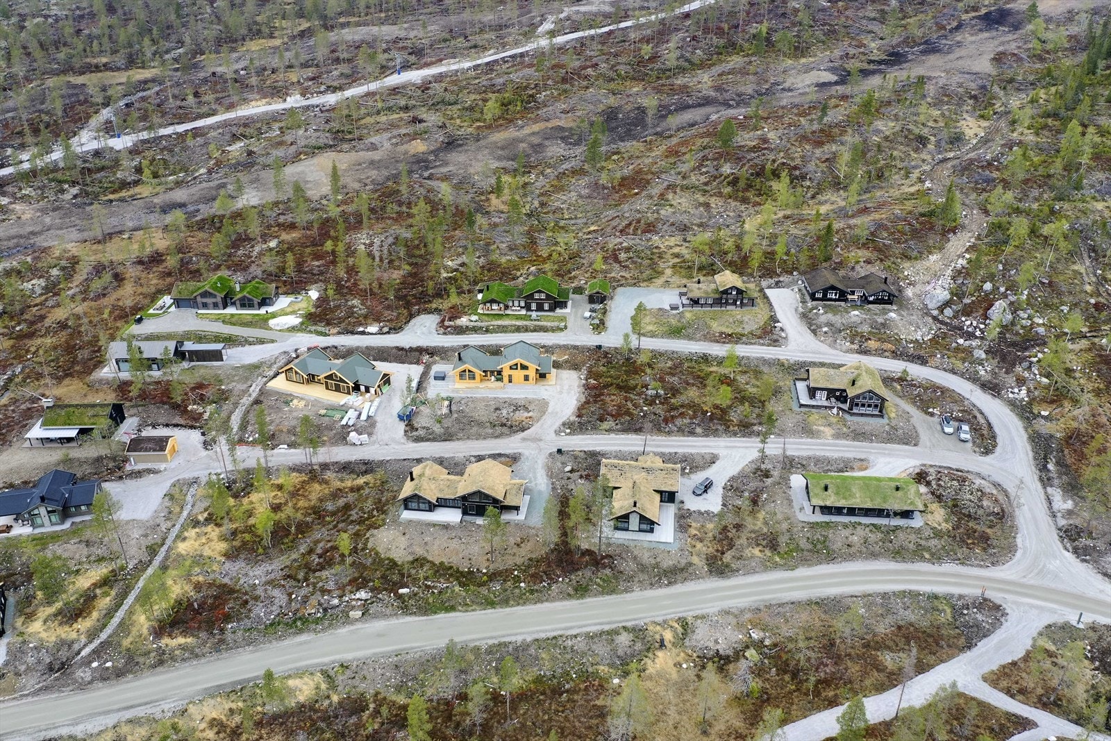 Flere skibakker i bakgrunn Galleribilde