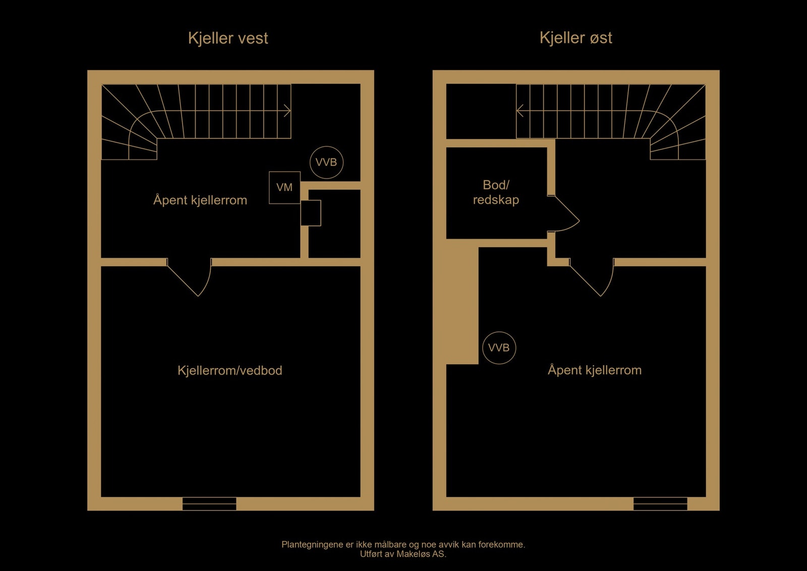 Plantegning kjeller - illustrasjon, avvik kan forekomme Galleribilde