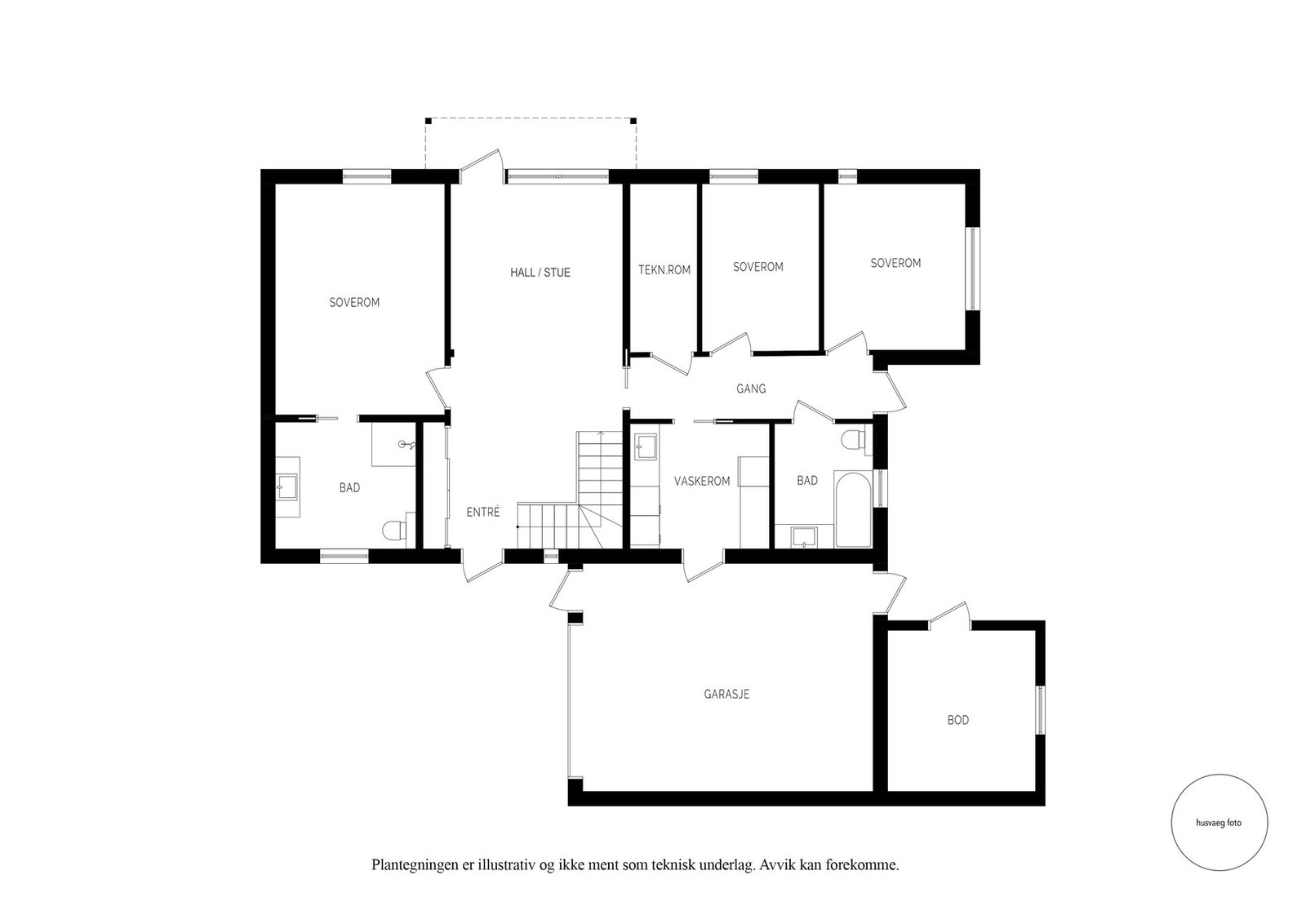 Plantegning Nedre Lyngnesveien 70- etasje 1 Galleribilde